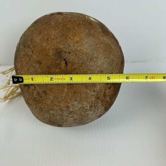 Hand Painted Gourd Decoration Folk Art Opens Up Vintage - Picture 10 of 11